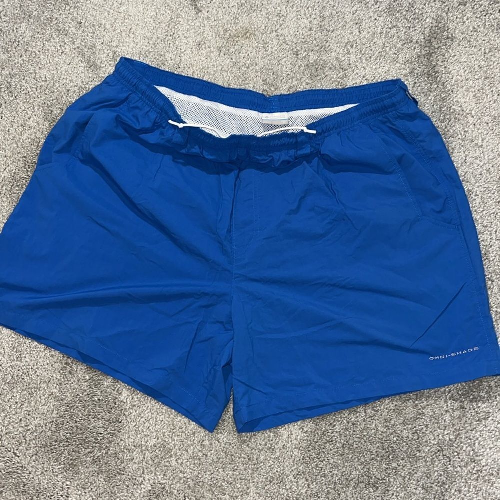 Duke Blue Columbia PFG Fishing Boating Sailing 6”nylon lined mesh Shorts Big Man
